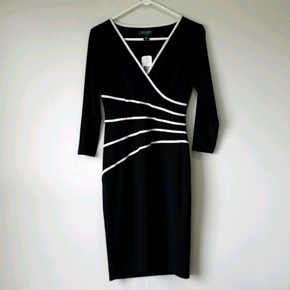 Ralph Lauren Dresses & Skirts - Ralph Lauren 4 Bodycon Formal Dress Vneck Half Sleeve NWT